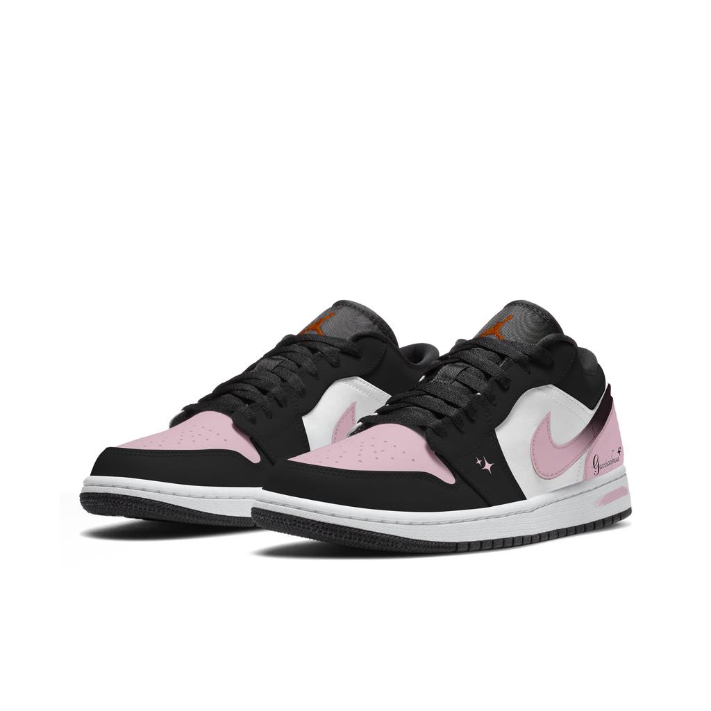 Jordan Air Jordan 1 Low top Skateboard Shoes Women's Sweet Pink 553560-081(Team1640-)