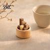 No Electricity Oil Diffuser Wooden Essential Diffuser, Beech Wood Aromatherapy Small Round for Home Offices Cars Yoga Rooms Slow Release