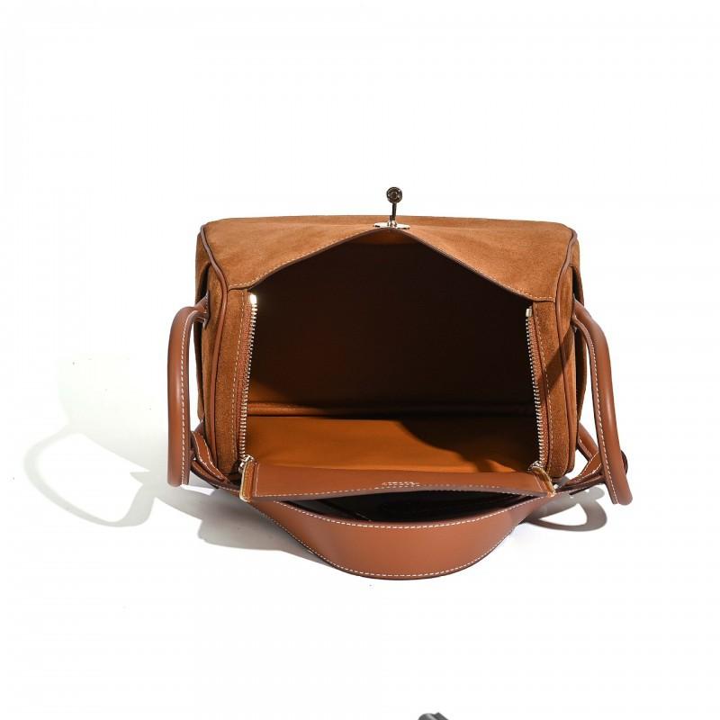 2025 Women's Bag First-layer Cowhide Lindi Matte Leather Large-capacity Fashionable Commuter Doctor Shoulder