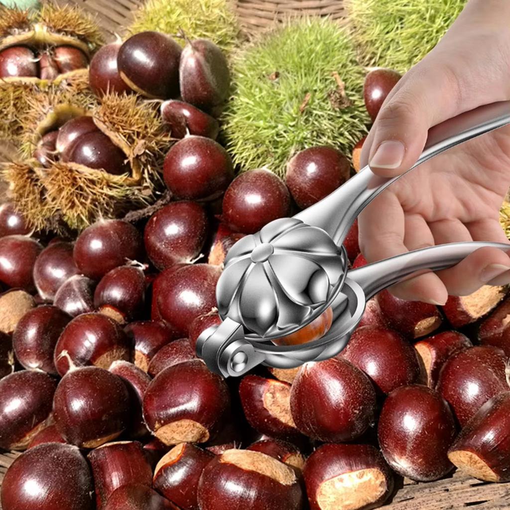 2in1 Stainless Chestnut Opener Quick Nutcracker Sheller Sheath Opening Machine Cutter Nuts Opener Kitchen Household Supplies