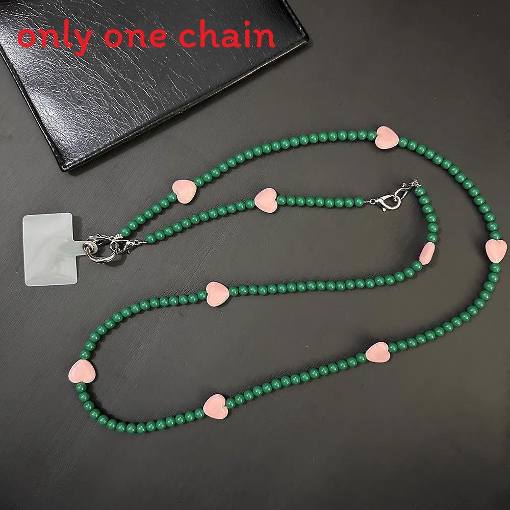 Heart Bead Phone Lanyard Pvc Chain With Crossbody Strap For Men Women