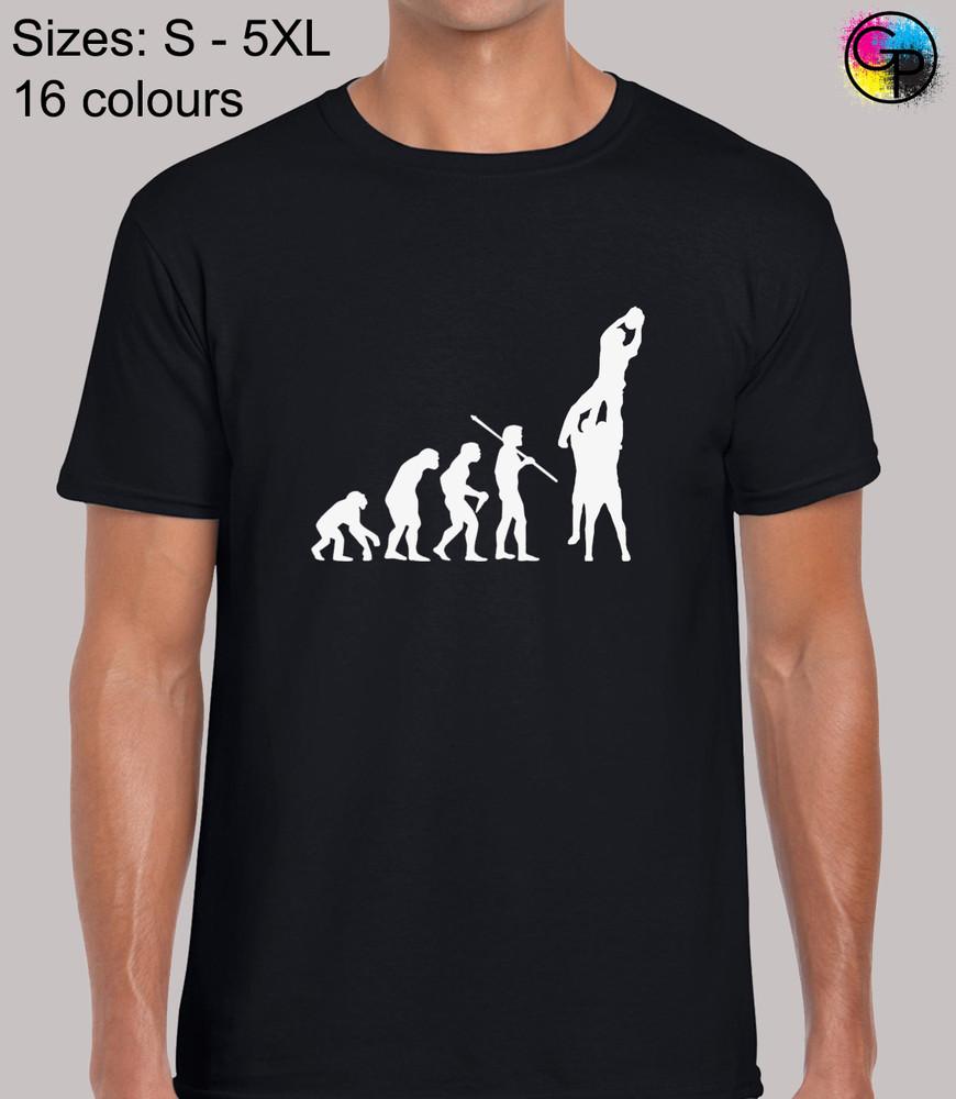 

Evolution Of Rugby Lineout Cool Novelty Regular Fit T-Shirt TShirt Tee for Men 2XL