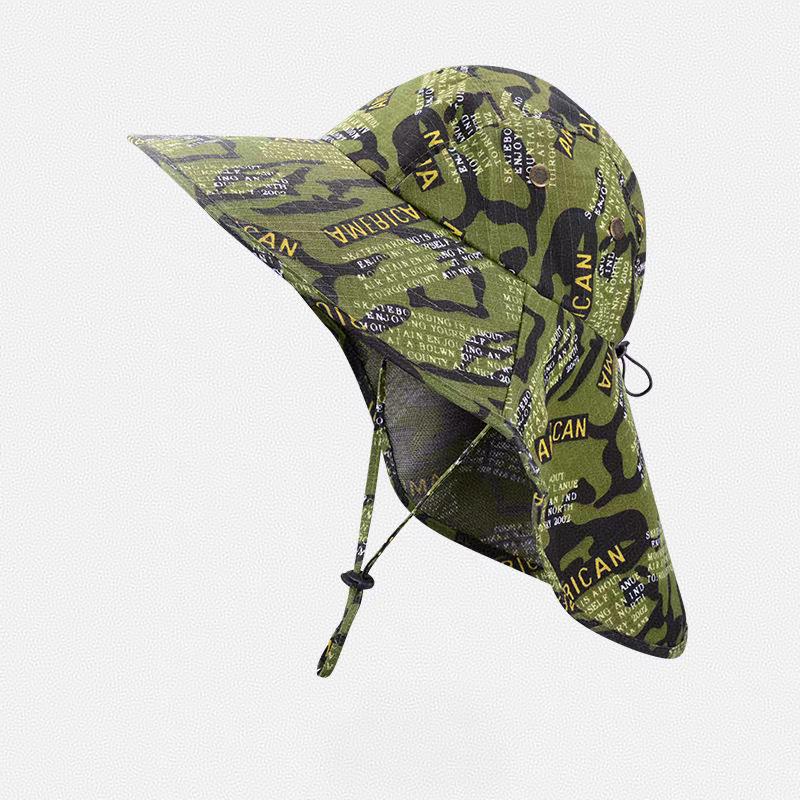 Unisex Sun Protection Bucket Hat: Lightweight, Breathable, Wide Brim with Neck Protection for Outdoor Activities