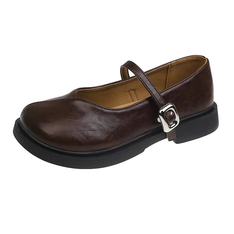 Fashion Womens Loafers Shoes Clogs Platform Round Toe Casual Female Sneakers Flats Oxfords British Style Autumn Shallow Mouth Slip-on Cr