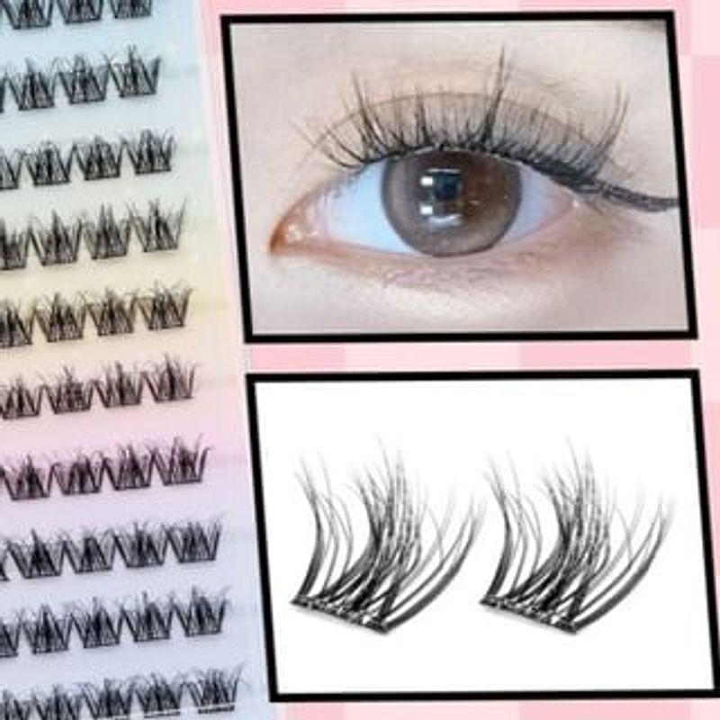 Aimo - Натуральные Кластерные Накладные Ресницы Нижние Без Клея 10 Row