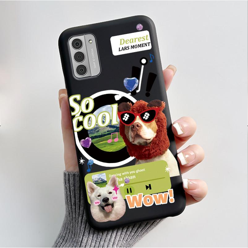 Custodia per Telefono Stampata Per Nokia G42/Nokia G310 5G/Nokia G60 5G/Nokia G100 Cover Guscio Morbido in Silicone Nero Custodie Carine con Fiori e Cartoni Animati