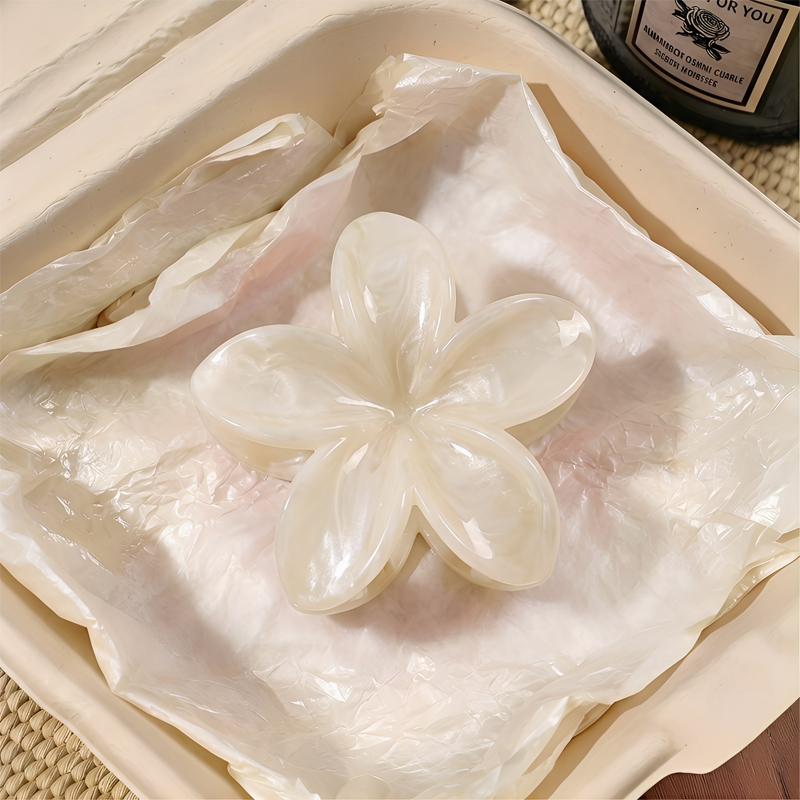 1/6pcs Rendering Frangipani Hair Clip for Woman Elegant Shark Clip Girls Ponytail Clip Hair Clamp Hair Accessories