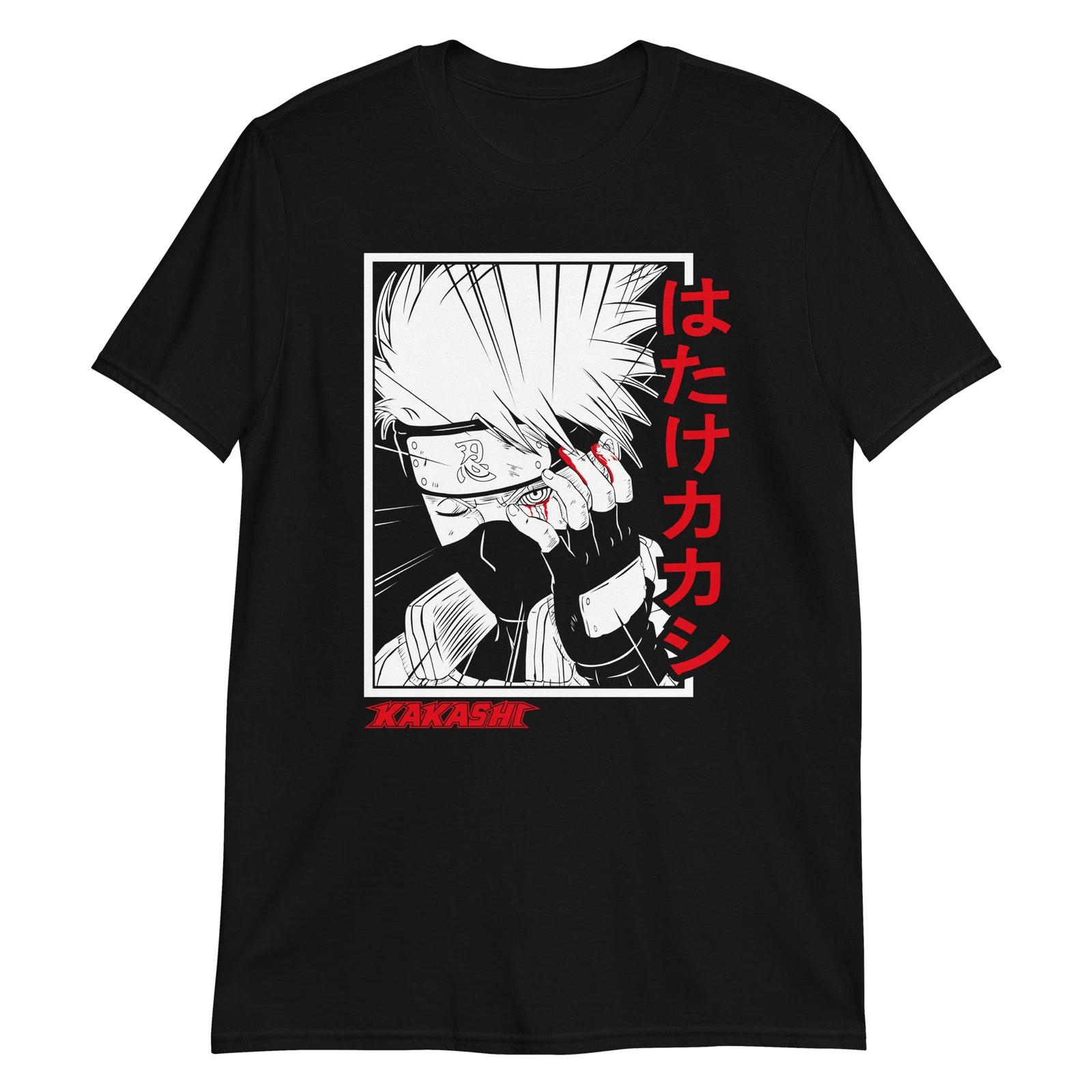 Manga Anime Kakashi Unisex T-Shirt, Cartoon Hentai Japanese Kanji Comic S