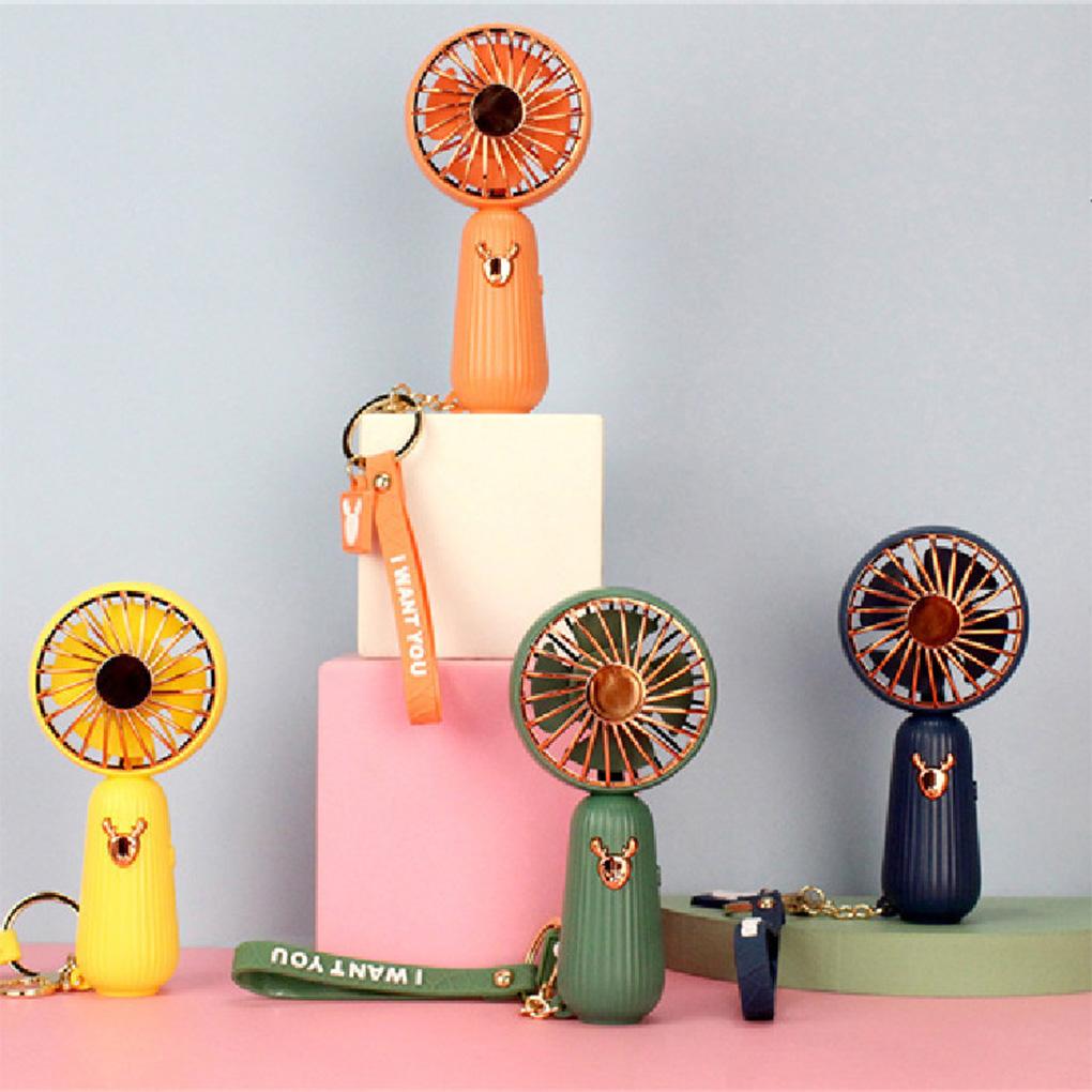 Fan Portable Stylish Battery Operated Handheld Rechargeable Solid Color Handled Washable Indoor Outdoor Reading Sports Fans