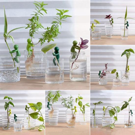 Plant Stand Hydroponic Plants Pothos Ivy Lucky Bamboo Succulents Cartoon Holder with Clamp Design Indoor Garden Decor