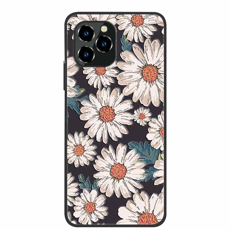 For Oukitel C21 Pro Case Luxury 3D Blossom Emboss Silicone Phone Case For C21pro Shockproof Coque Relief Flowers Funda Capa