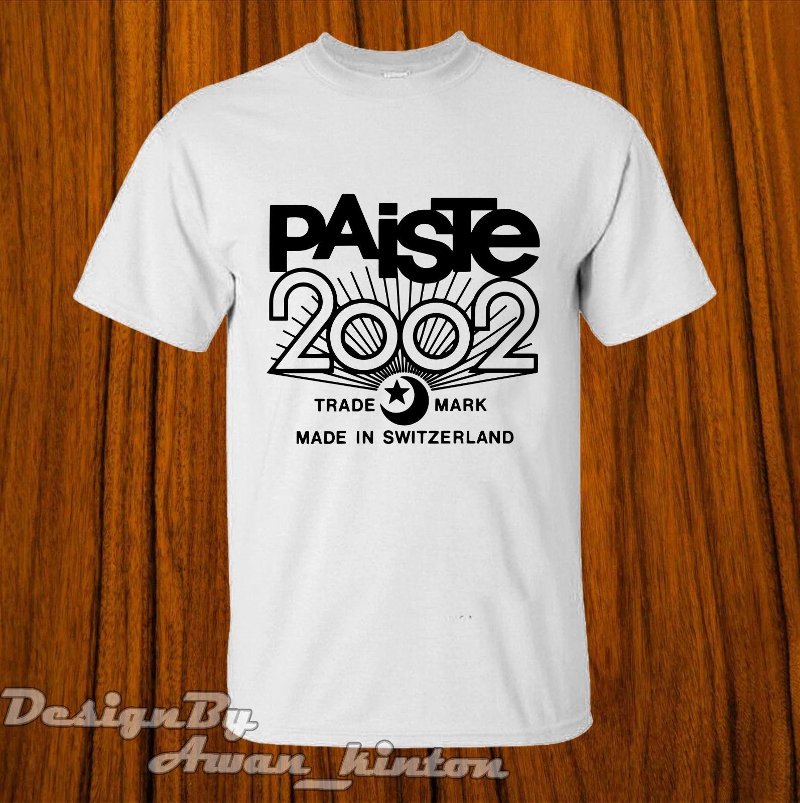 Men s and Women s T-shirts Meng Tshirt Paiste Funny Logo Drum White Color Made In Usa Short Sleeve L