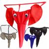 Men's Cartoon Elephant Thong T-Back Underwear