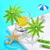 Eco-friendly Hawaii Tropical Toothpick Paper Umbrella Fancy Sticks Appetizers Picks Cocktail Skewer