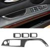 4PCS Car Window Switch Lift Panel Button Frame Cover Trim Decorative Stickers Interior Accessories For BMW E90 3 Series 2005-12
