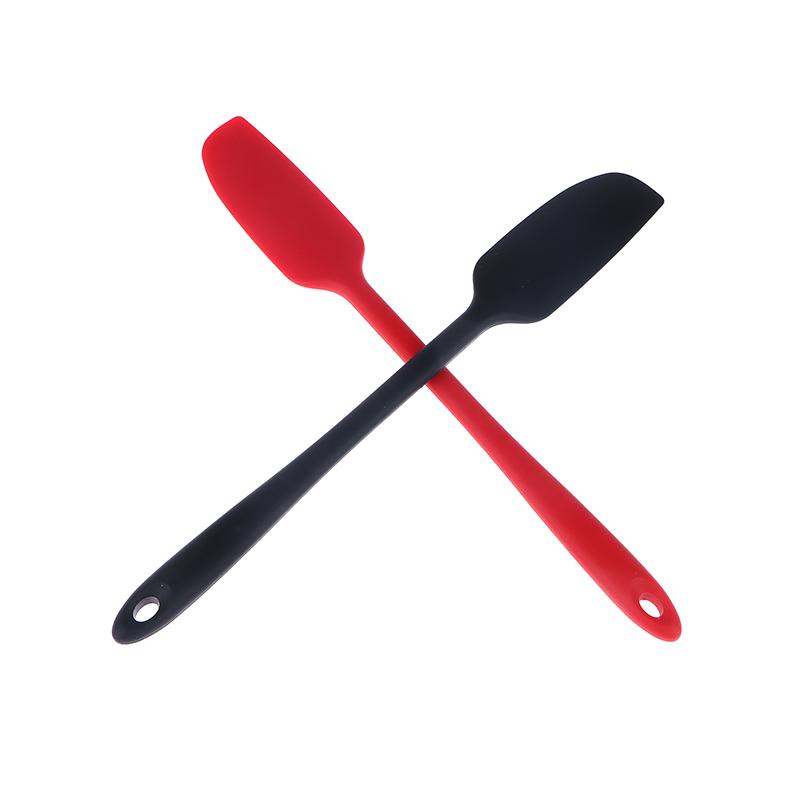 1Pc Long Handle Silicone Spatula Heat Resistant Flexible Non-Stick Slim Spatula Diy Cake Cream Scraper Baking Tool