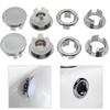 Bathroom Kit Sink Spare Parts Cover Overflow Ring Round ABS Plastic Basin Chrom Silver 8pc Improvement Decorative
