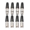 8pcs XLR Adapter 3Pin Male Plug and Female Jack Microphone Audio Cable Connector
