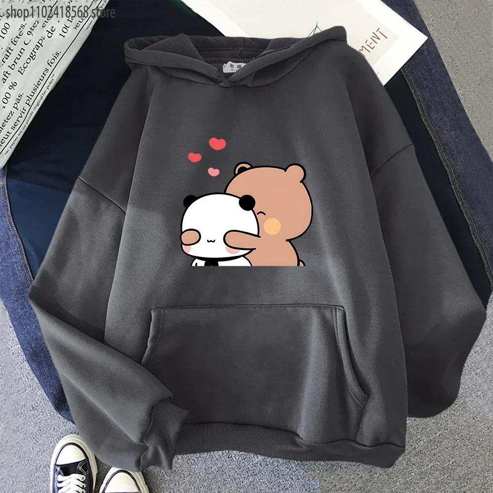 Panda Bear Hoodies Cartoon  Bubu Dudu Graphic Sweatshirt Women Clothes Long Sleeve Pullover Girls Hoodie Men Sudadera