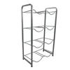 Water Bottle Storage Rack 4 Tier Steel Pipe Space Saving Water Bottle Holder Shelf for Office School Home