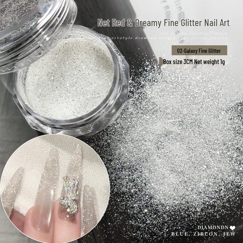 High-Gloss Rhinestone Laser Silver Gold Nail Art Powder Sequins