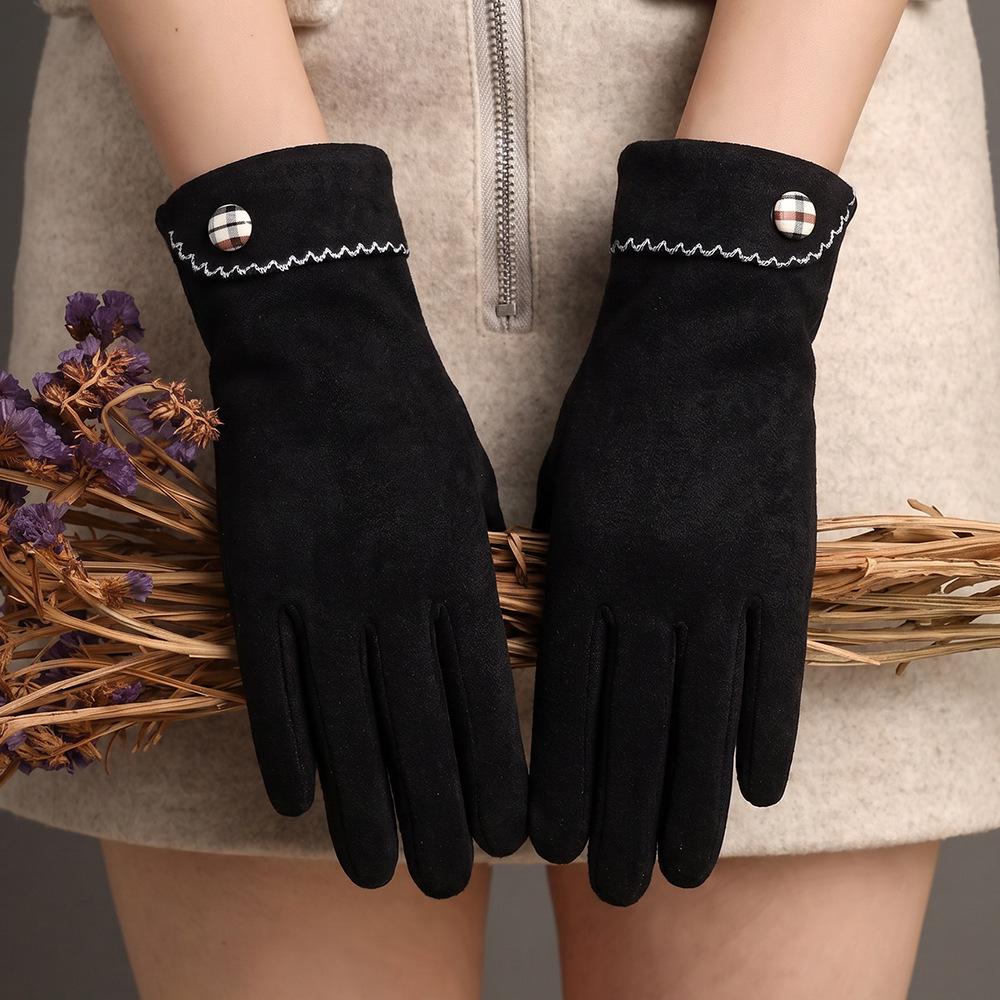 Women's Windproof Touchscreen Rabbit Fur Gloves for Cycling