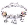 Adjustable Crystal Butterfly Beaded Bracelet - European & American Style Jewelry for Women
