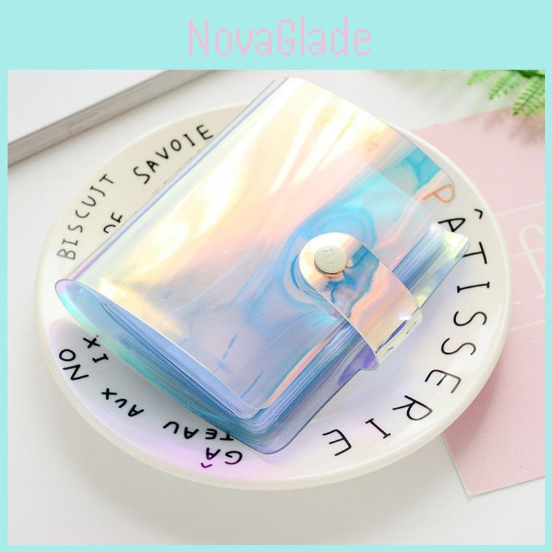 Elegant Portable Photocard Binder Featuring Dazzling Laser Photo Album Design