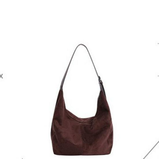Versatile Women's Large Capacity Suede Tote & Shoulder Bag