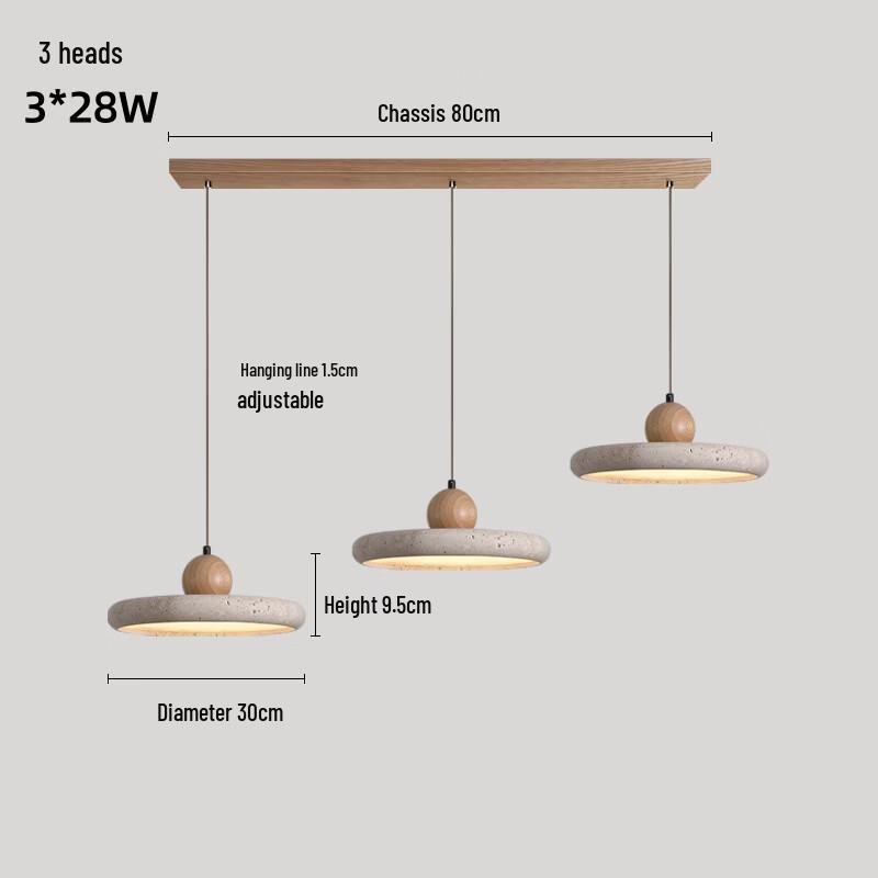 Minimalist Yellow Travertine Pendant Light