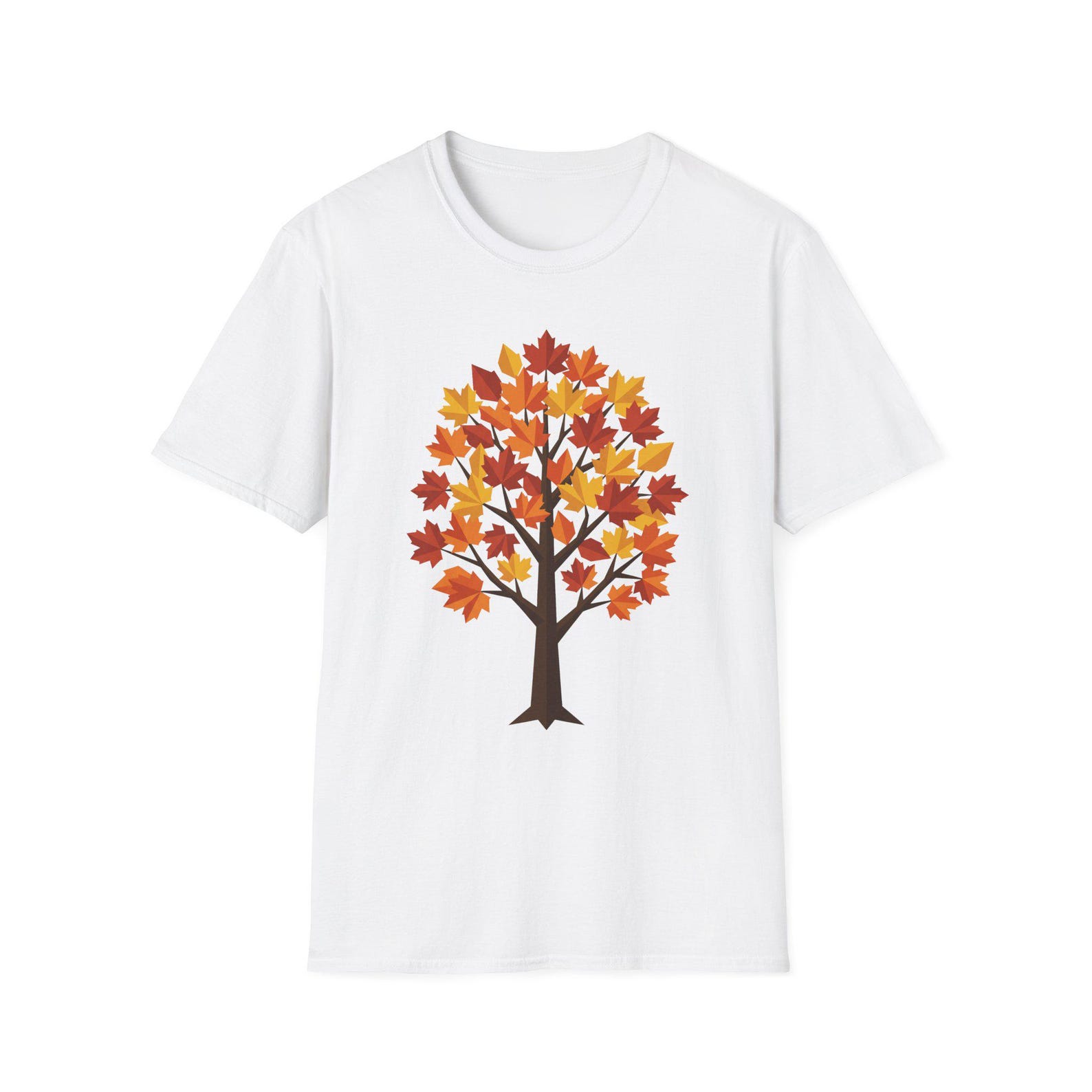 Autumn Maple Tree T-Shirt | Fall Leaves Nature Graphic Tee | Colorful Forest Gift Unisex M