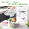 CLEAN HOUSE Vegetable Drainer/Salad Spinner, Dishwasher Safe, Push-Type, Colander/Bowl, Kitchen Utensil (Clear, 6.2L)