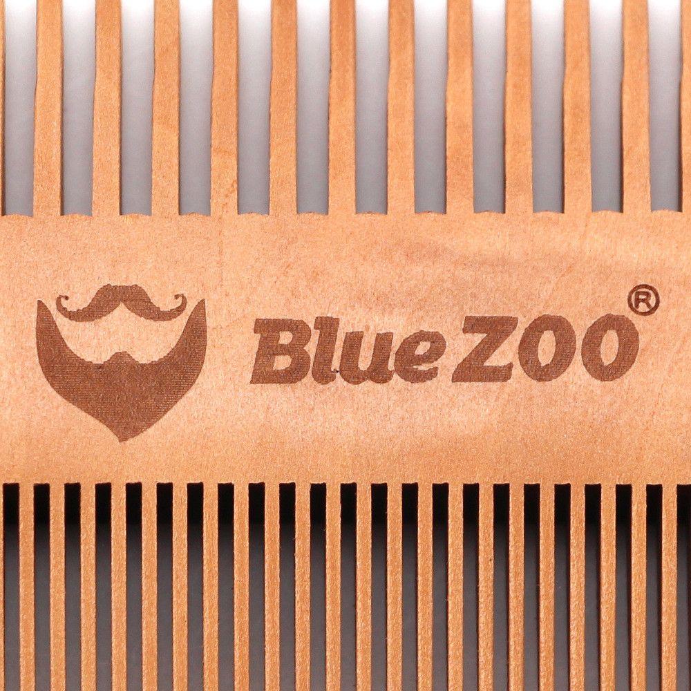 Hairdressing Card Package Wooden Double Side Fine Coarse Teeth Beard Comb Hair Mustaches Brush