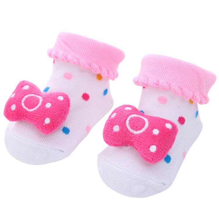 Baby Socks Girls Boys Newborn Accessories Anti Slip Cartoon Animals Kids Toddlers Gift Clothes Children Infant Stuff Clothes Bow