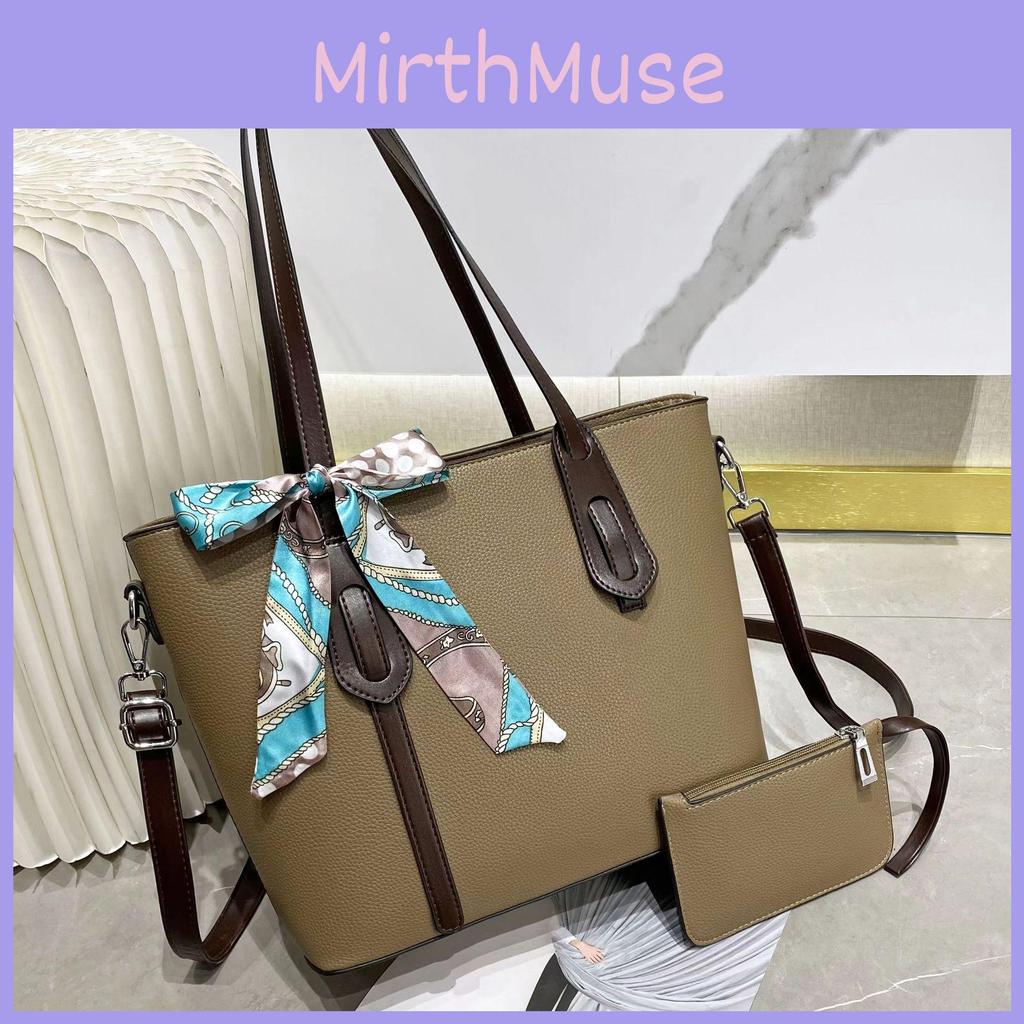 Pu Large Capacity Tote Bag With Zipper Pockets For Casual Travel And Daily Use