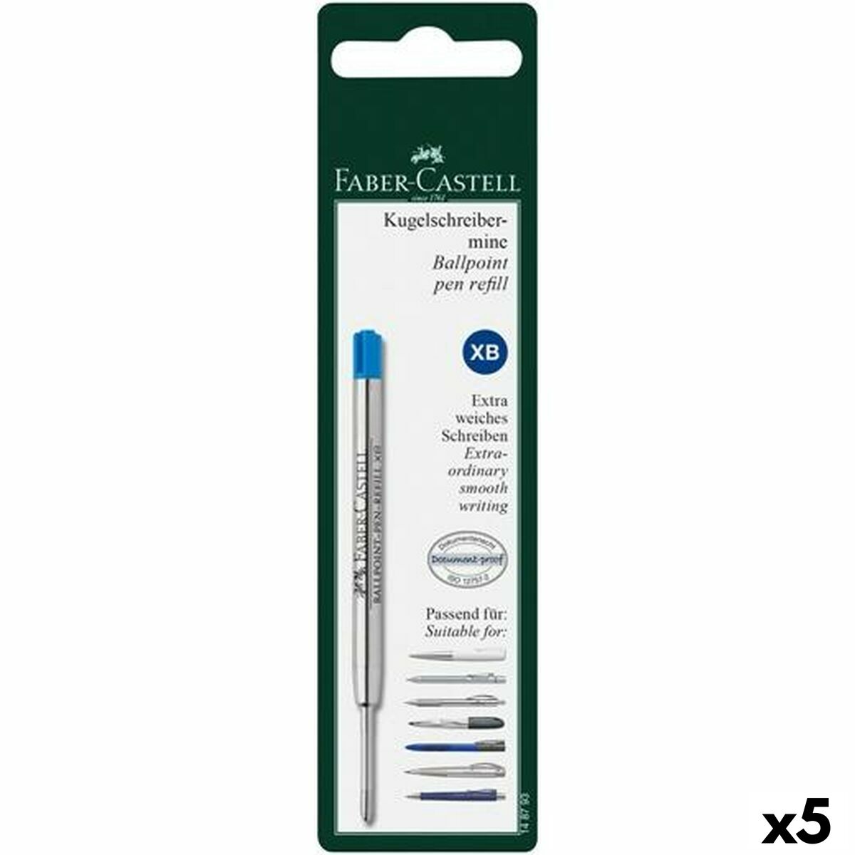

Запасные части Faber-Castell Синий карандаш, 5 шт. TU прозрачный