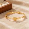 Lucky Butterfly Bracelet Double-layer Twist Niche Design Gentle and White Temperament Bracelet To Give Girlfriends a High-end Gift