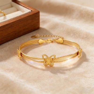 Lucky Butterfly Bracelet Double-layer Twist Niche Design Gentle and White Temperament Bracelet To Give Girlfriends a High-end Gift