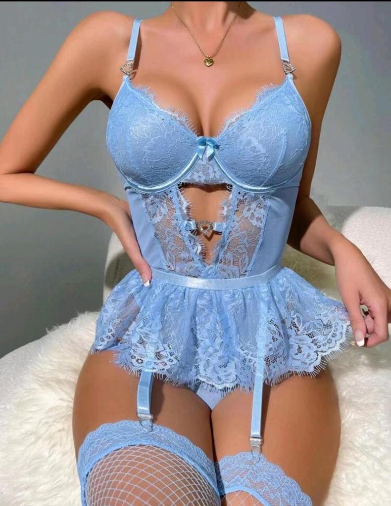 European & American Erotic Lace Garter Lingerie - Sexy Flirty Design