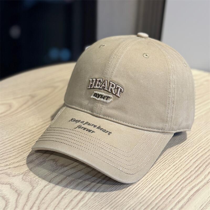 Autumn Fashion Letter Embroidery Baseball Cap Men's Four Seasons Versatile Casual Cap College Style Hat Women Show Small Face