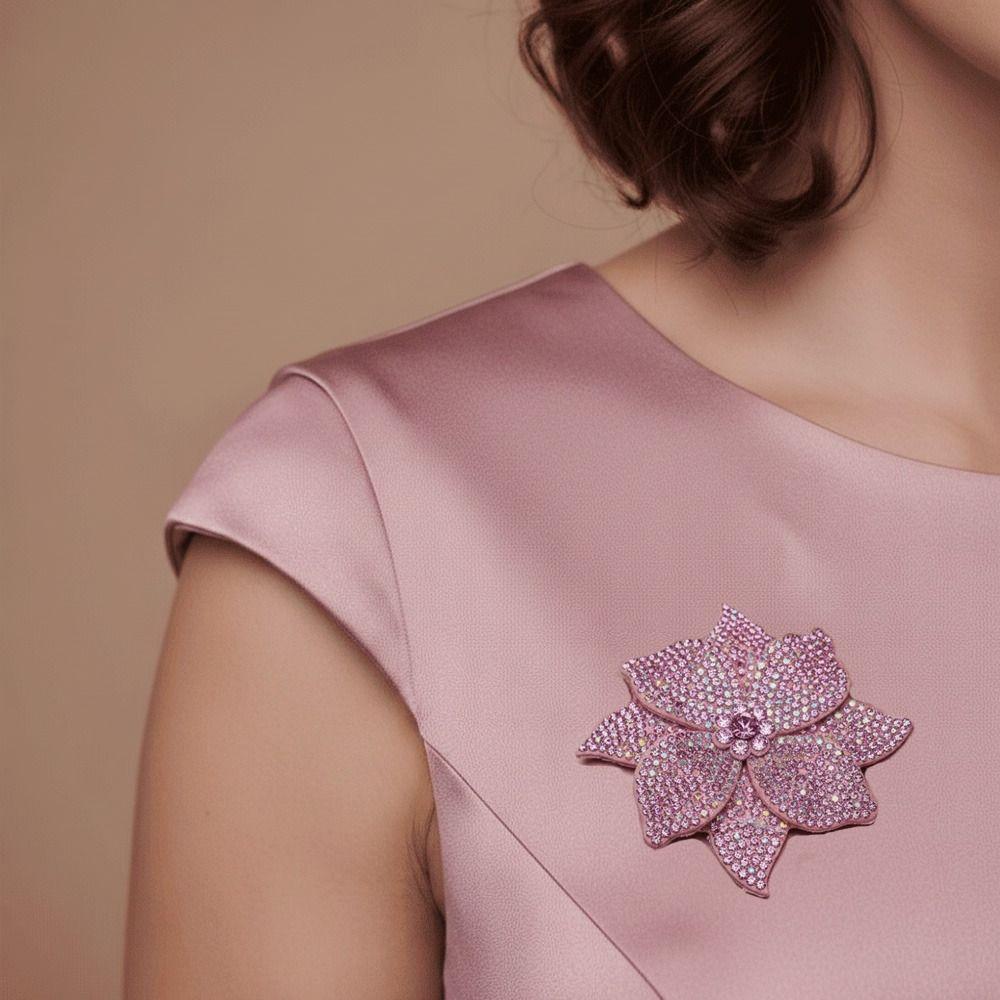 Three-dimensional Rhinestone Flower Patches Sparkling Embellishment Sew-On Applique DIY Craft Sewing Supplies