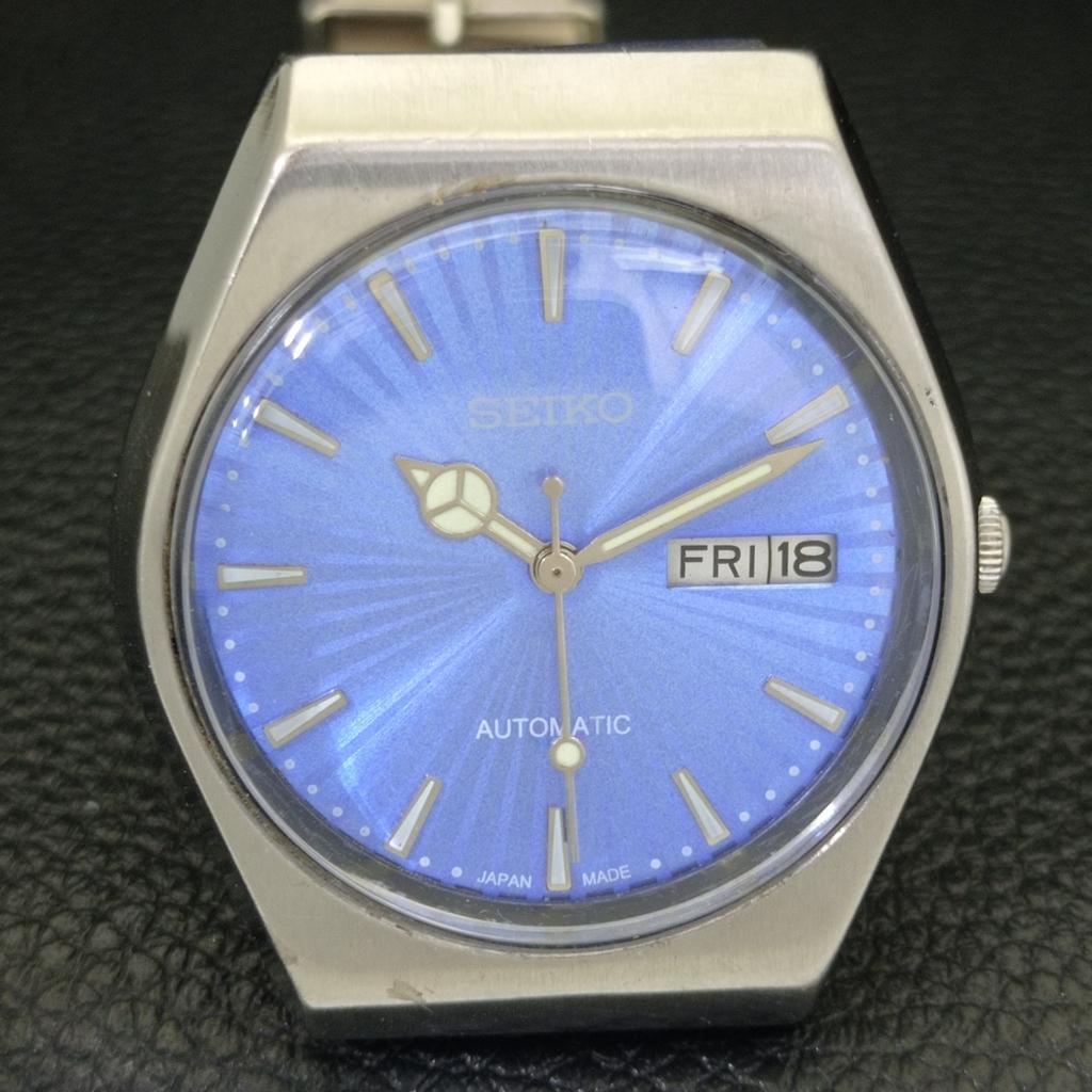 Seiko AUTOMATIC VINTAGE JAPAN 6309A MENS SKY BLUE COLOR DIAL WATCH A701340-5