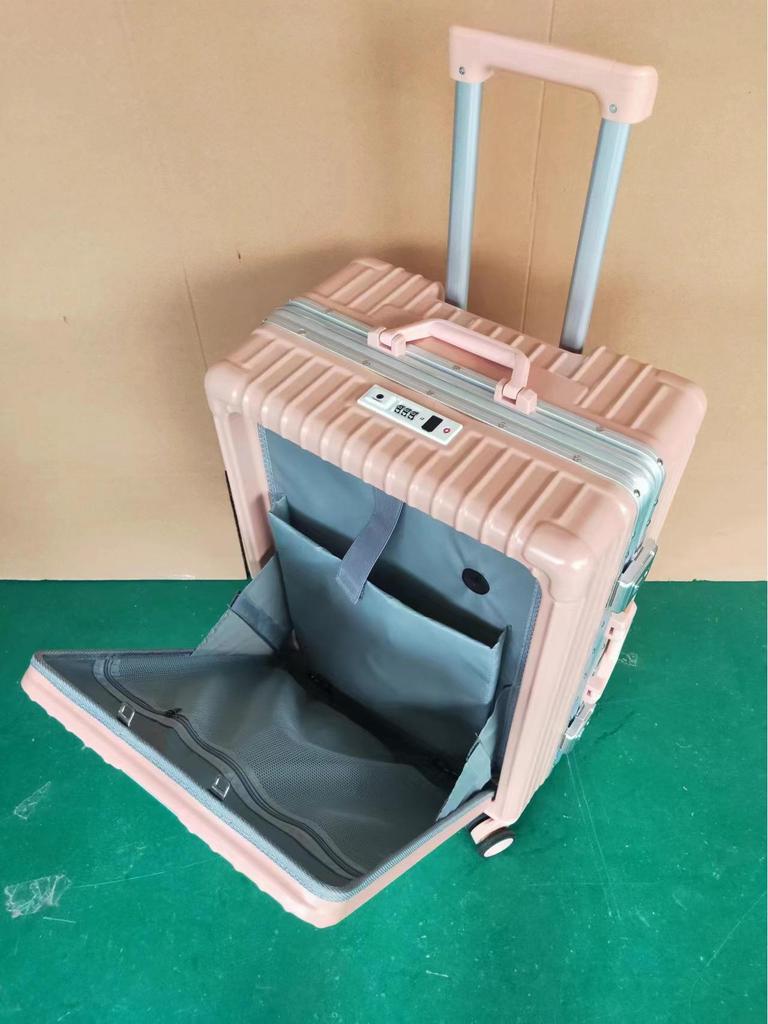 20-Inch Aluminum Frame Business Trolley Case with Universal Wheels and Combination Lock