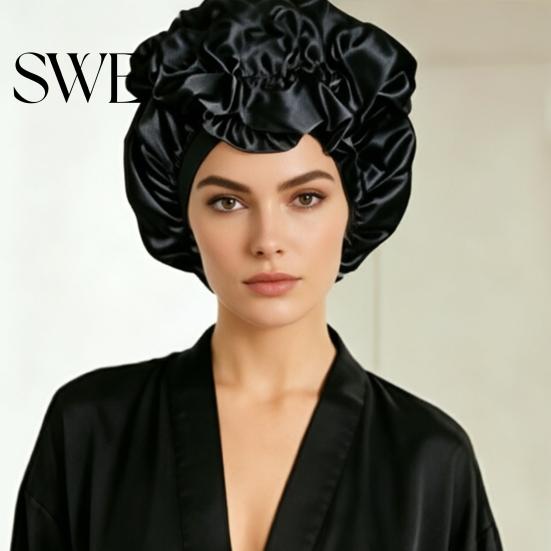 Hair Protection Cap No Heat Curling for Women, Overnight Sleeping Curler Bonnet, Breathable Curls Roller Hat Medium, Long Multi-use Bonnet