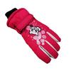 Gants de Ski pour Enfants Hiver Imperméables Motif Dessin Animé Mignon Gants de Neige Chauds pour Garçons Filles Enfants 5-10 Ans