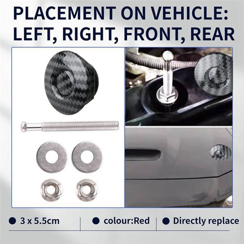 Car Bumper Push Hood Latch Button P Quick Release 4Pcs 30Mm Clip Kits Bonnet Lock Clips Latches