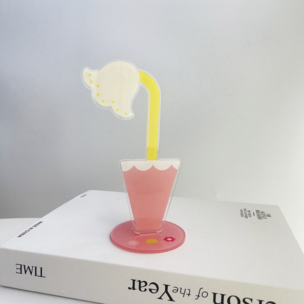 Cute Cartoon Acrylic Memo Clip Decoration Flower Shape Photo Display Stand Korean Style Multi-purpose Cartoon Note Holder