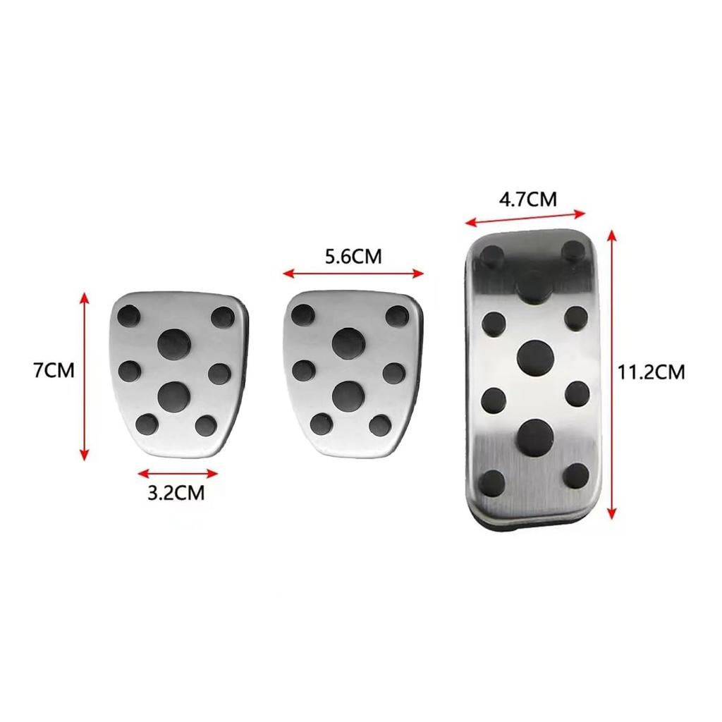 YANMW Brake and Accelerator Pedal Covers for Forester and SJ Series Subaru Impreza GJ Legacy Outback BT Series SG, SH, Levorg, GE, GH, GR, GV, GP,