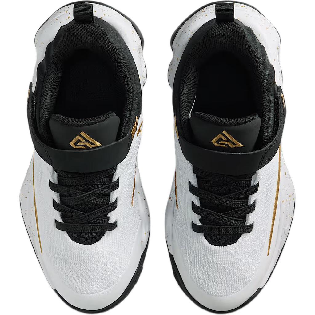 Nike Giannis Immortality 4 PS Black White Metallic Gold Kids Sneakers IH7665-003