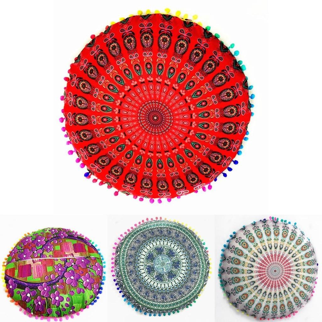 Premium Quality Mandala Round Cushion Cover For A Timeless Bohemian Look